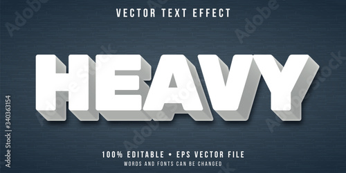 Editable text effect - heavy bold  text style