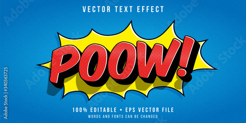 Editable text effect - comic expression style photo