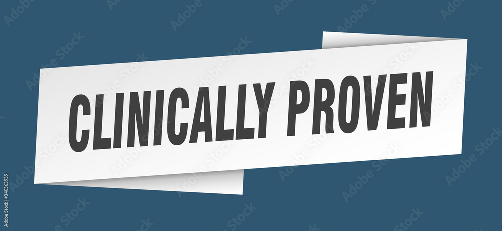 clinically proven banner template. clinically proven ribbon label sign