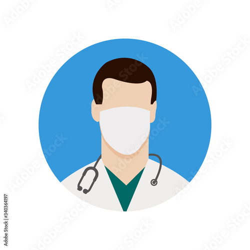People using Safety breathing masks Corona Virus. Industrial safety N95 mask, dust protection respirator and breathing medical respiratory mask.Color change vector illustration.