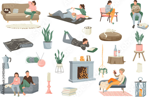 Hygge Domestic Icon Set
