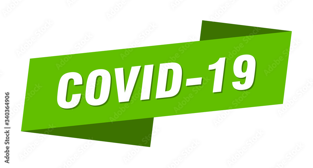 covid-19 banner template. covid-19 ribbon label sign covid-19 banner template. covid-19 ribbon label sign