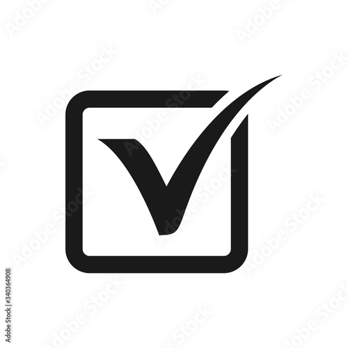 check mark icon in trendy flat style