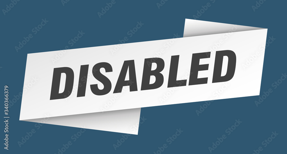 disabled banner template. disabled ribbon label sign disabled banner template. disabled ribbon label sign