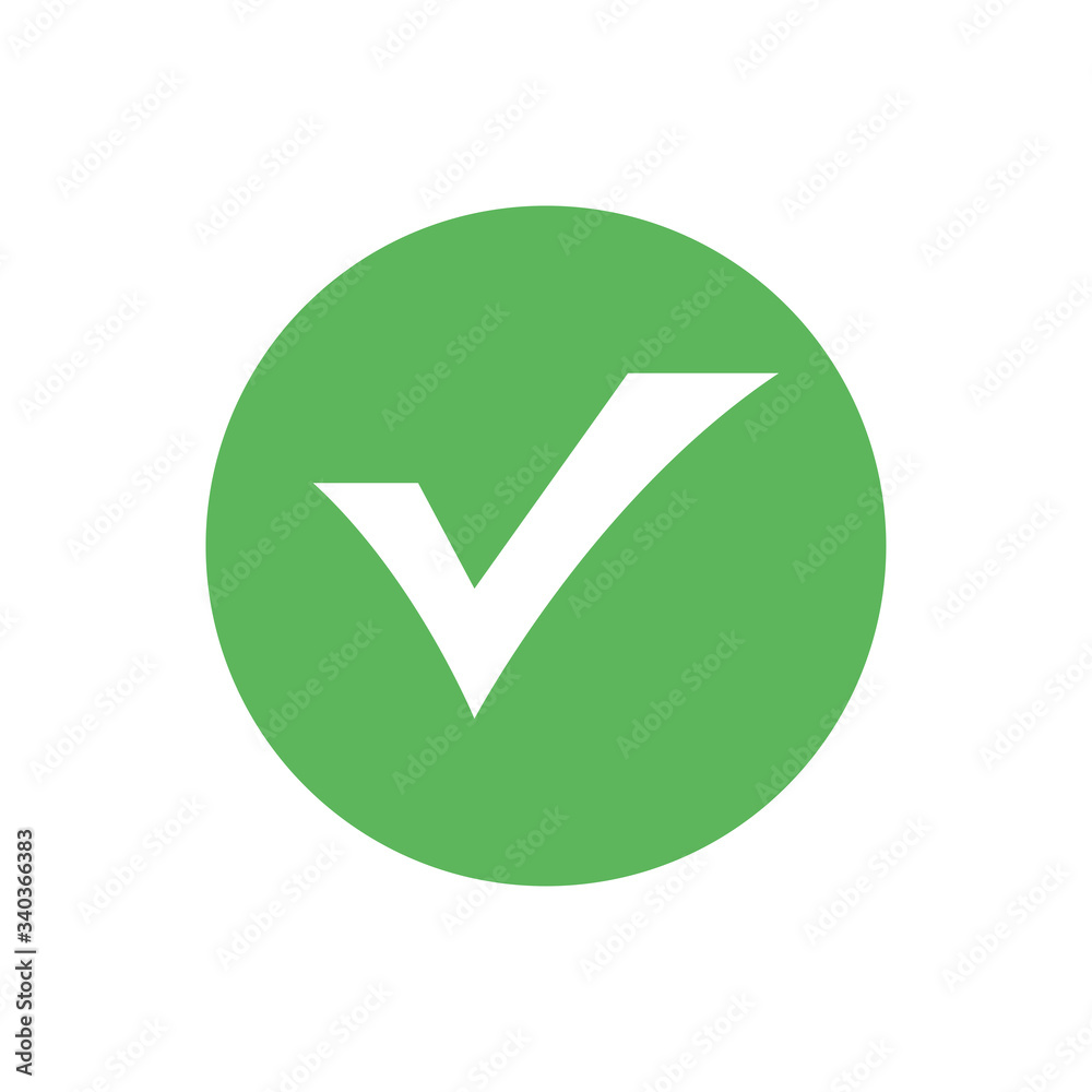 check mark icon in trendy flat style check mark icon in trendy flat style