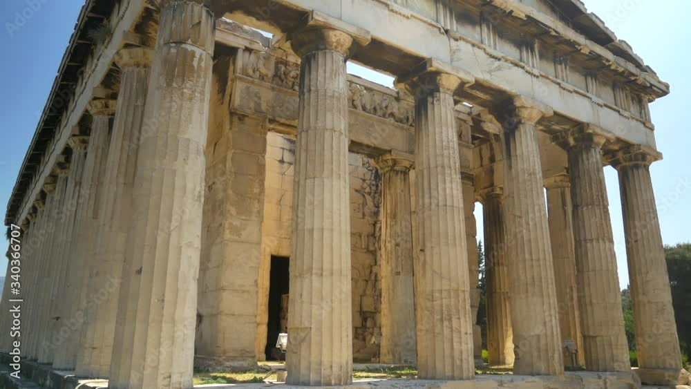 Temple of Hephaestus (Hephaisteion) on top of Agoraios Kolonos hill in The Agora of Athens, Greece Temple of Hephaestus (Hephaisteion) on top of Agoraios Kolonos hill in The Agora of Athens, Greece