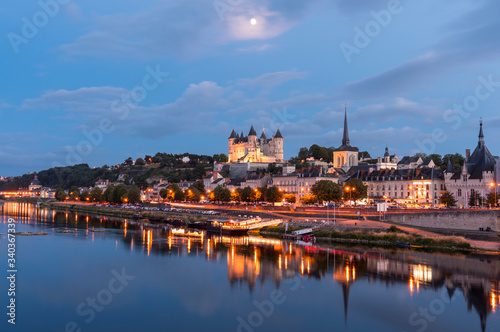 Exterior view of the beautiful city of Saumur with its castle in the Loire Valley, France (Europe) © Jorge Fuentes