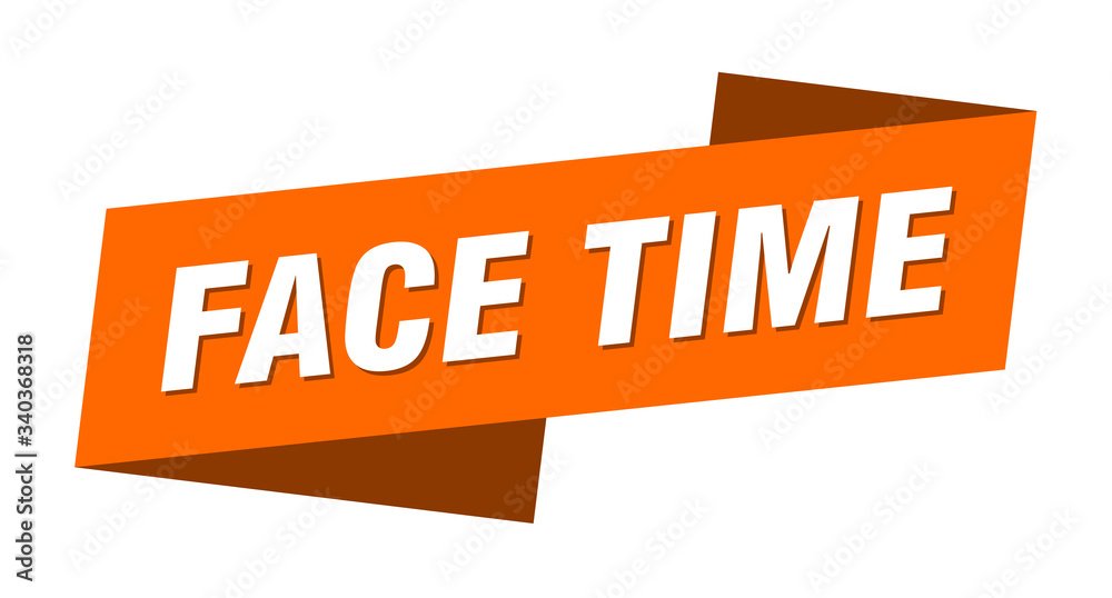 face time banner template. face time ribbon label sign face time banner template. face time ribbon label sign