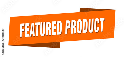 featured product banner template. featured product ribbon label sign