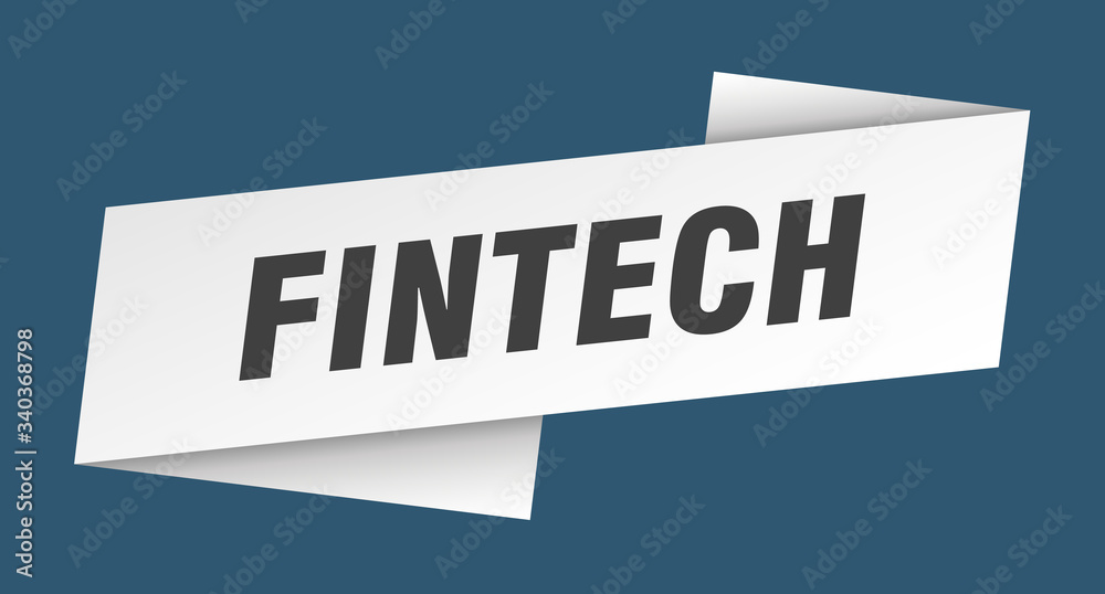 fintech banner template. fintech ribbon label sign