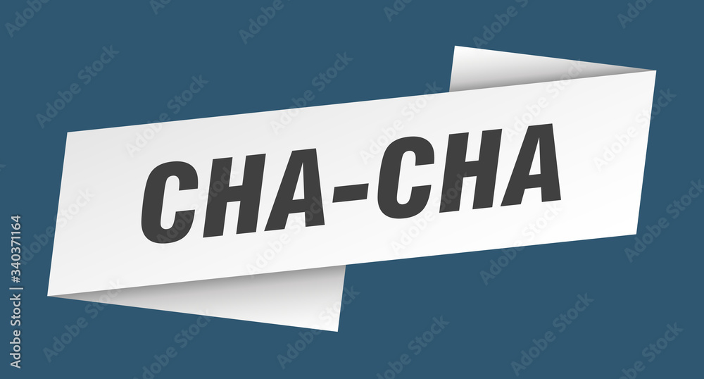 cha-cha banner template. cha-cha ribbon label sign Stock Vector | Adobe ...