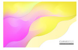 Abstract curve holographic with papercut shape background. Vector illustration in eps10.