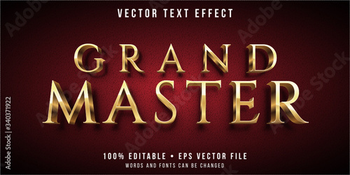Editable text effect - golden master style