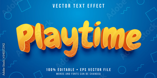 Editable text effect - kids playtime style