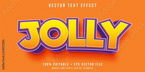 Editable text effect - jolly feeling text style