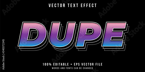 Editable text effect - duplicated text style