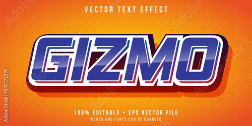Editable text effect - retro gizmo style