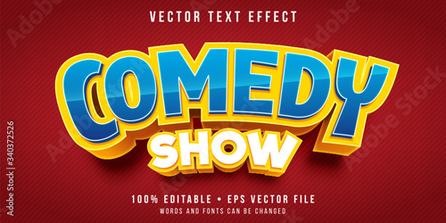 Editable text effect - comedy title style