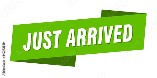just arrived banner template. just arrived ribbon label sign