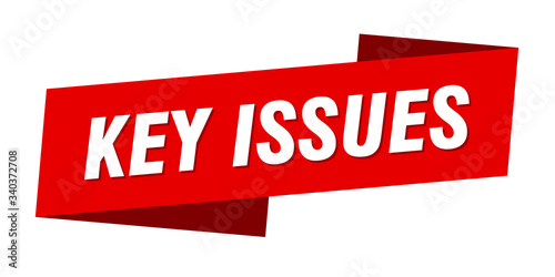 key issues banner template. key issues ribbon label sign