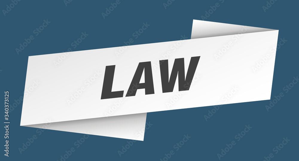 law banner template. law ribbon label sign