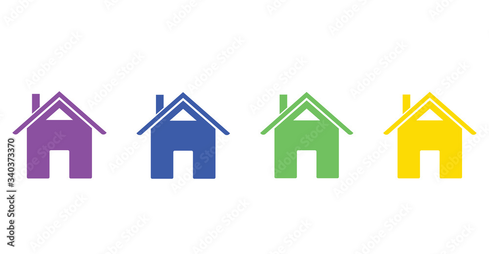 House. Home. Set. Icon, vector