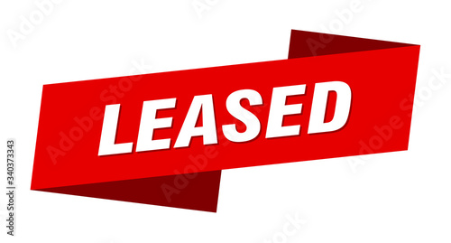 leased banner template. leased ribbon label sign