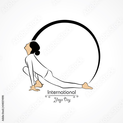 Vector Illustration of International Yoga Day - 21 June