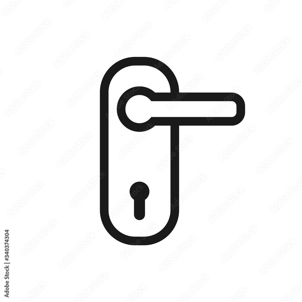 doorknob vector icon, door handle icon in trendy flat style - obrazy, fototapety, plakaty 