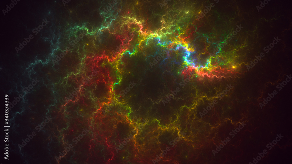 3D rendering abstract fractal light background 3D rendering abstract fractal light background