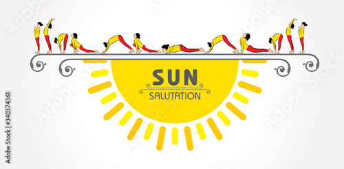 Vector Illustration of International Yoga Day - 21 June