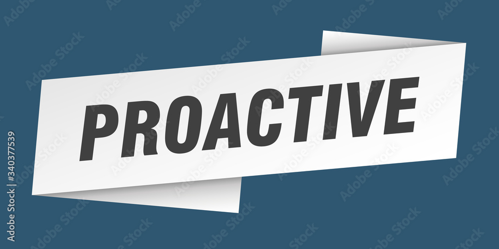 proactive banner template. proactive ribbon label sign