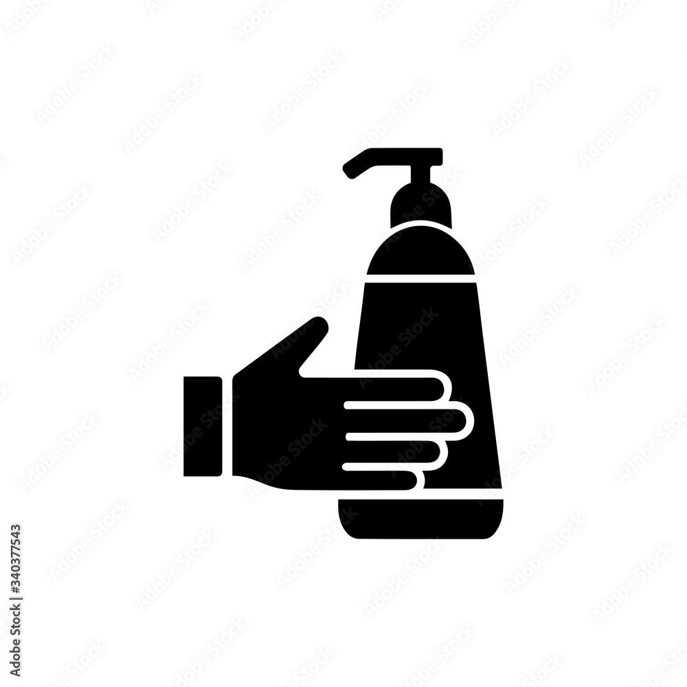 Hand soap icon in trendy flat design Hand soap icon in trendy flat design
