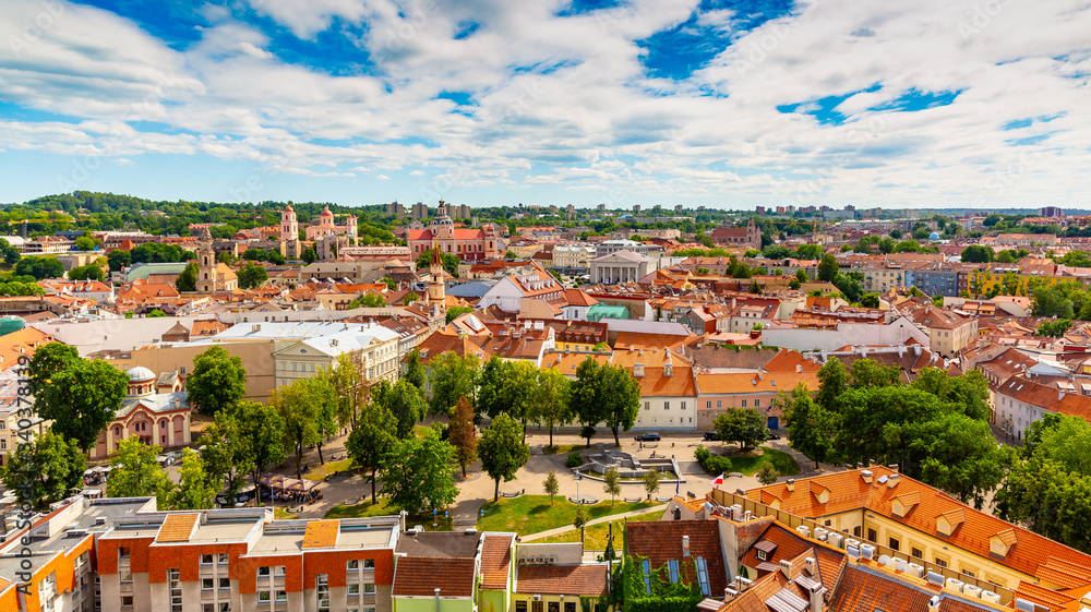 Aerial view  Vilnius Old Town, Lithuania