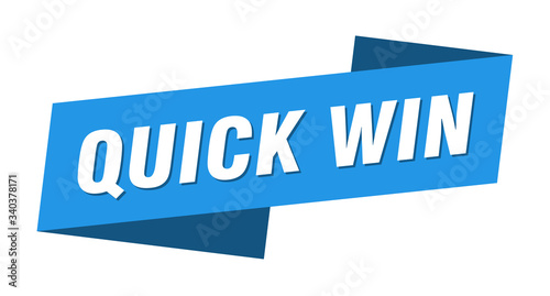 quick win banner template. quick win ribbon label sign