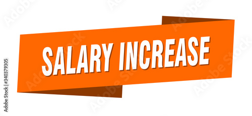 salary increase banner template. salary increase ribbon label sign