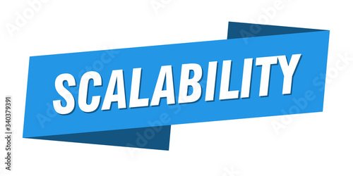 scalability banner template. scalability ribbon label sign