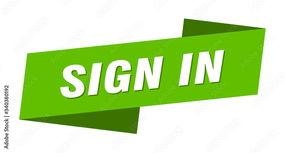 sign in banner template. sign in ribbon label sign sign in banner template. sign in ribbon label sign