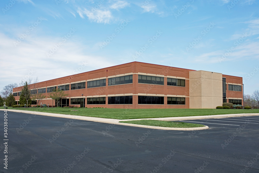 Large Commercial Building with Front Parking Lot 