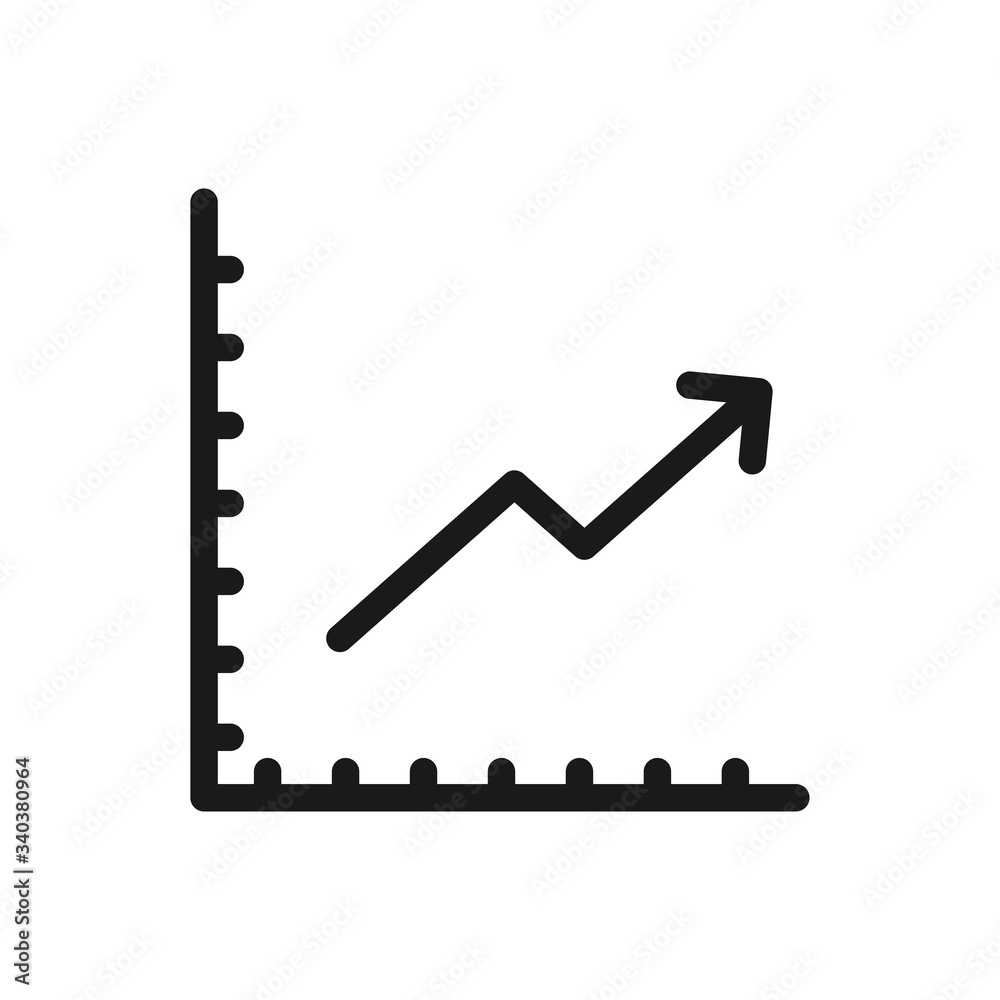 vector of graph icon in trendy flat style vector of graph icon in trendy flat style