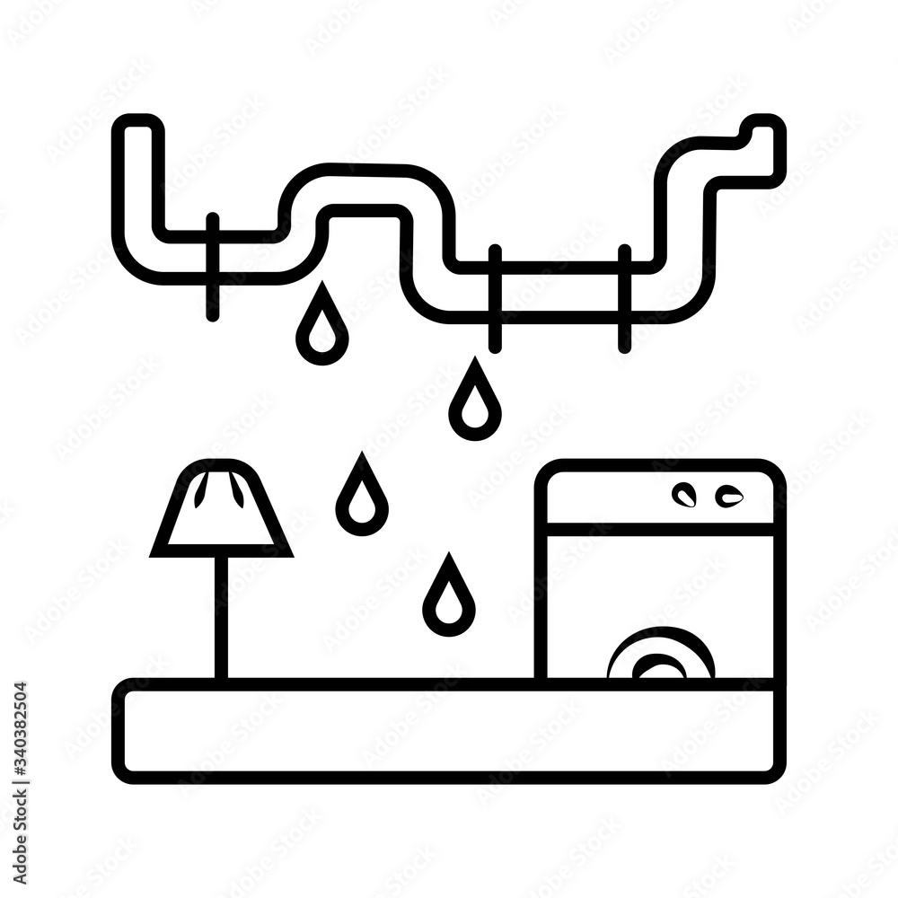 Plumber, flood, broken icon vector Plumber, flood, broken icon vector
