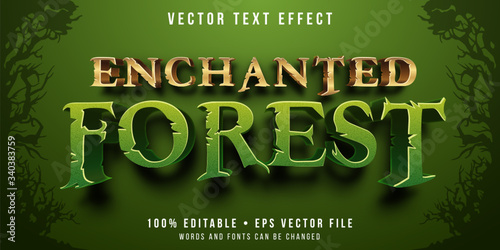 Editable text effect - forest style