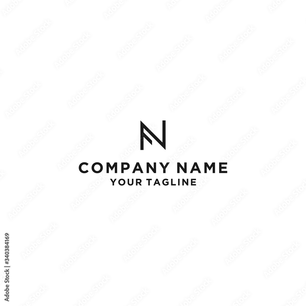 FN letter logo icon illustration vector design FN letter logo icon illustration vector design
