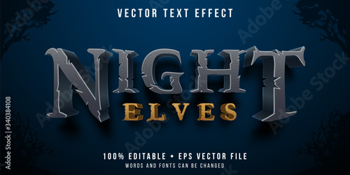 Editable text effect - night elf style