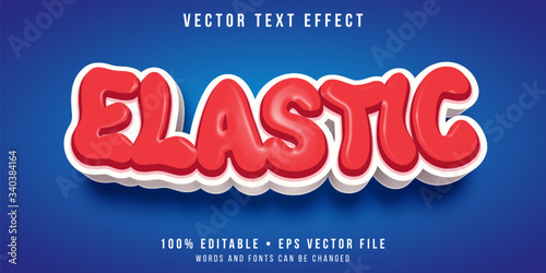 Editable text effect - elastic text style