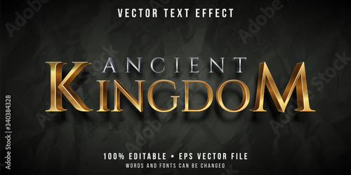 Editable text effect - golden kingdom style