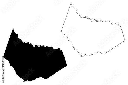 Barrow County, Georgia (U.S. county, United States of America,USA, U.S., US) map vector illustration, scribble sketch Barrow map