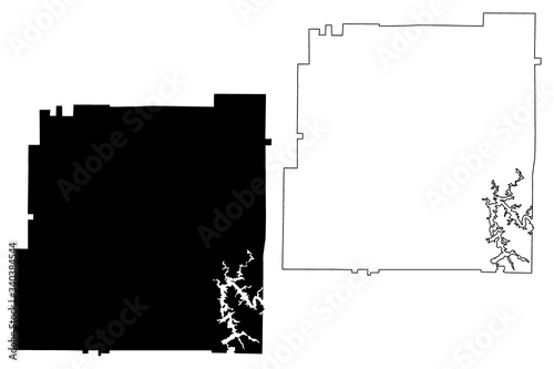 Bartow County, Georgia (U.S. county, United States of America,USA, U.S., US) map vector illustration, scribble sketch Bartow map