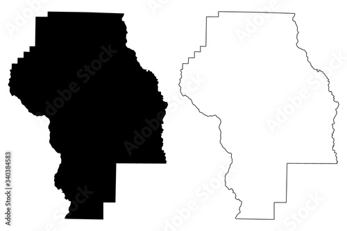 Berrien County, Georgia (U.S. county, United States of America,USA, U.S., US) map vector illustration, scribble sketch Berrien map