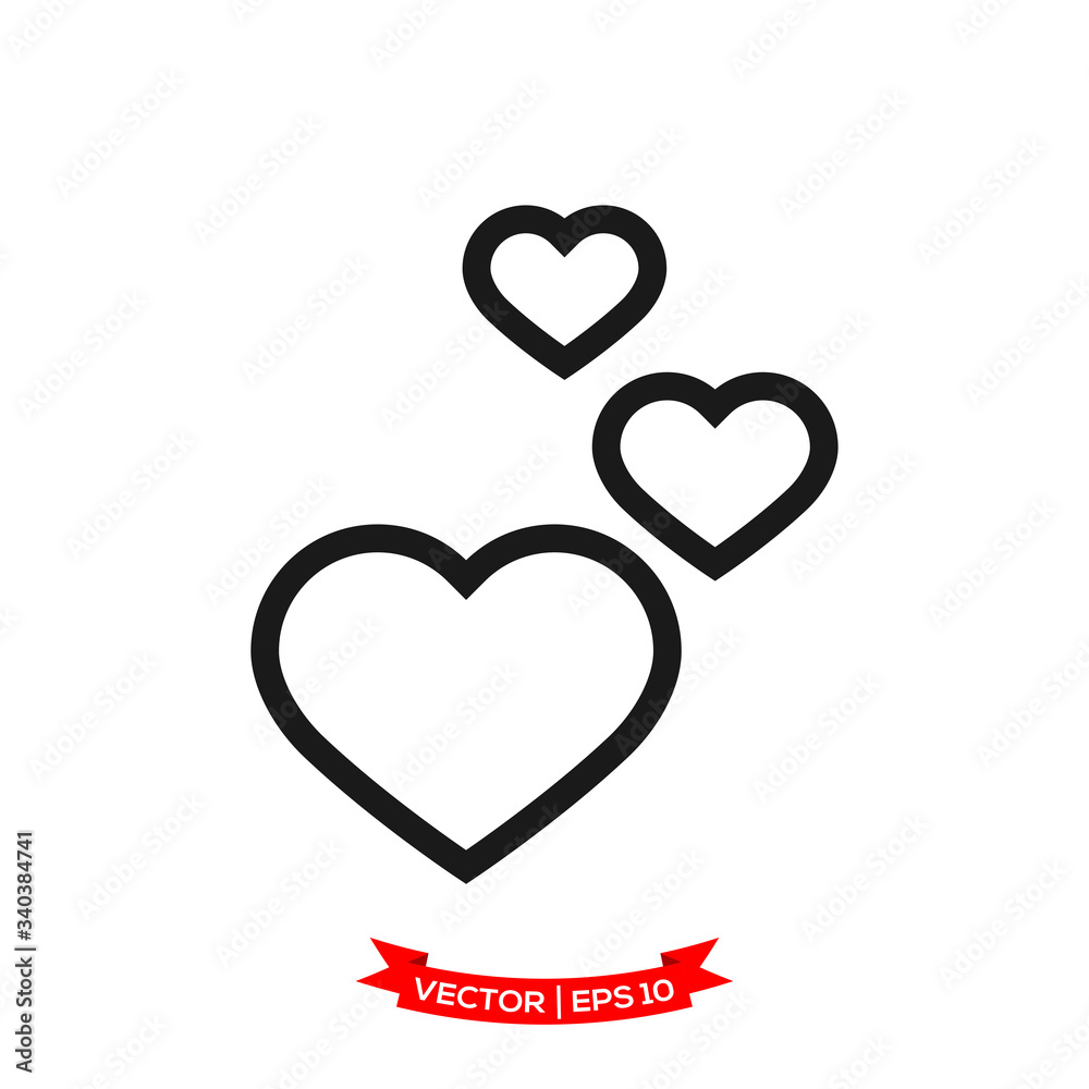 flat design best love vector illustration, love icon, heart vector icon, love symbol 